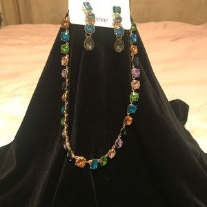 #222 NWT Banana Republic Rhinestone Necklace Set